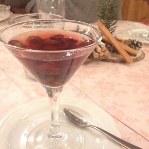 A well deserved grappa with wild berries after a heavy mountain meal...